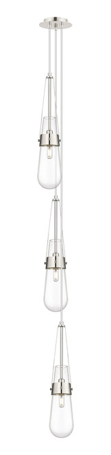 INNOVATIONS 103-452-1P-PN-G452-4CL Milan 1 Light 6 inch Multi Pendant Polished Nickel