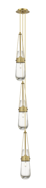 INNOVATIONS 103-452-1P-BB-G452-4CL Milan 8 Light 6 inch Multi Pendant Brushed Brass INNOVATIONS 103-452-1P-BB-G452-4CL Milan 8 Light 6 inch Multi Pendant Brushed Brass