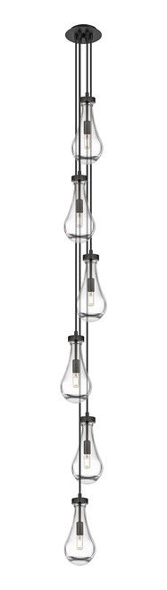 INNOVATIONS 106-451-1P-BK-G451-5CL Owego 4 Light 7 inch Multi Pendant Matte Black