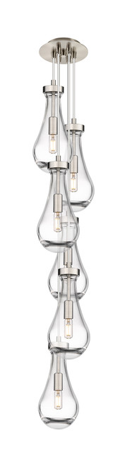 INNOVATIONS 106-451-1P-SN-G451-5CL Owego 6 Light 7 inch Multi Pendant Brushed Satin Nickel