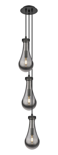 INNOVATIONS 103-451-1P-BK-G451-5SM Owego 3 Light 7 inch Multi Pendant Matte Black