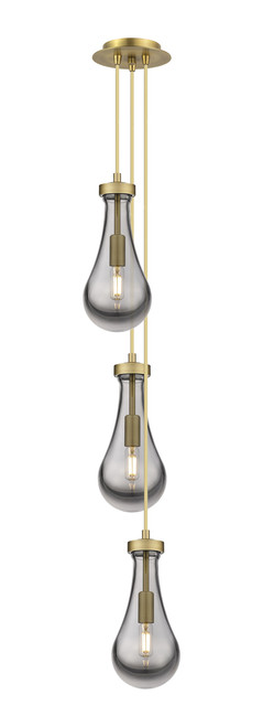 INNOVATIONS 103-451-1P-BB-G451-5SM Owego 6 Light 7 inch Multi Pendant Brushed Brass