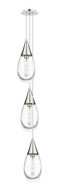 INNOVATIONS 103-450-1P-PN-G450-6CL Malone 1 Light 8 inch Multi Pendant Polished Nickel
