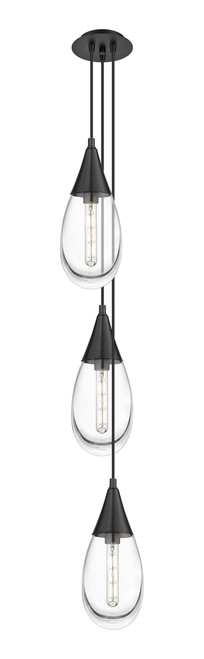 INNOVATIONS 103-450-1P-BK-G450-6CL Malone 5 Light 8 inch Multi Pendant Matte Black