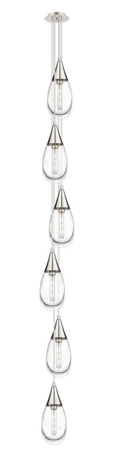 INNOVATIONS 106-450-1P-PN-G450-6CL Malone 5 Light 8 inch Multi Pendant Polished Nickel