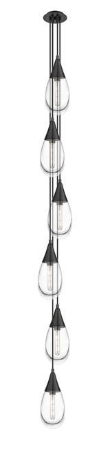 INNOVATIONS 106-450-1P-BK-G450-6CL Malone 9 Light 8 inch Multi Pendant Matte Black