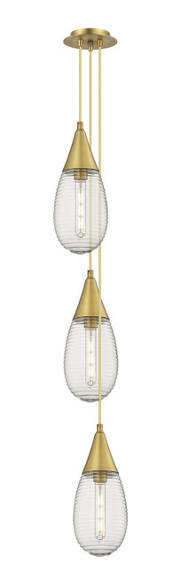 INNOVATIONS 103-450-1P-BB-G450-6SCL Malone 2 Light 8 inch Multi Pendant Brushed Brass