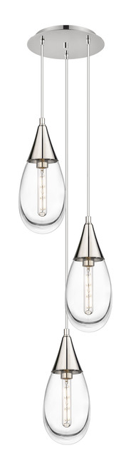 INNOVATIONS 113-450-1P-PN-G450-6CL Malone 2 Light 14 inch Multi Pendant Polished Nickel