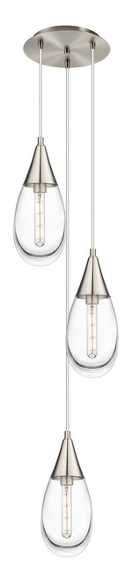 INNOVATIONS 113-450-1P-SN-G450-6CL Malone 8 Light 14 inch Multi Pendant Brushed Satin Nickel