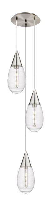 INNOVATIONS 113-450-1P-SN-G450-6SCL Malone 1 Light 14 inch Multi Pendant Brushed Satin Nickel