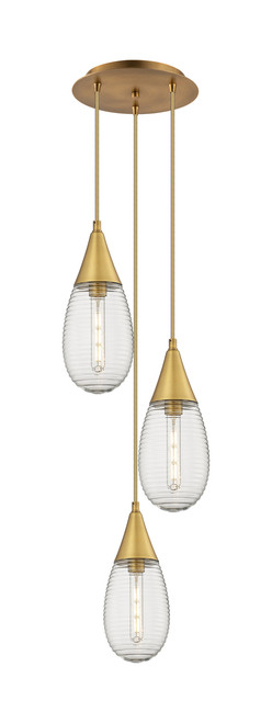 INNOVATIONS 113-450-1P-BB-G450-6SCL Malone 9 Light 14 inch Multi Pendant Brushed Brass
