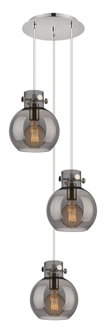 INNOVATIONS 113-410-1PS-PN-G410-8SM Newton Sphere 8 Light 16 inch Multi Pendant Polished Nickel