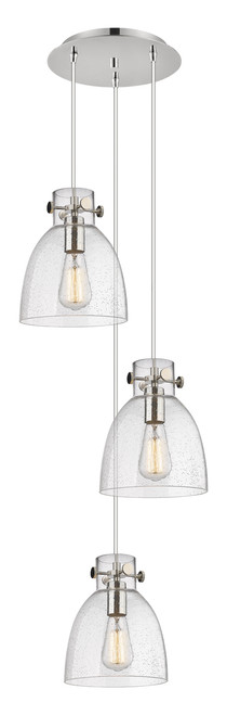INNOVATIONS 113-410-1PS-PN-G412-8SDY Newton Bell 0 Light 16 inch Multi Pendant Polished Nickel