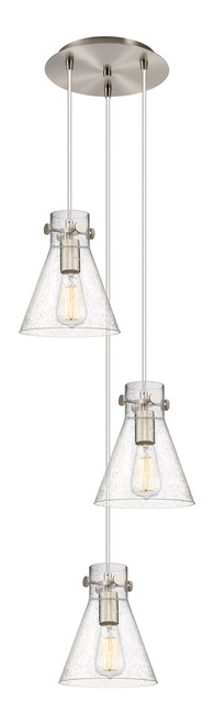 INNOVATIONS 113-410-1PS-SN-G411-8SDY Newton Cone 4 Light 16 inch Multi Pendant Brushed Satin Nickel