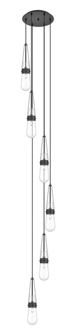 INNOVATIONS 116-452-1P-BK-G452-4CL Milan 8 Light 15 inch Multi Pendant Matte Black INNOVATIONS 116-452-1P-BK-G452-4CL Milan 8 Light 15 inch Multi Pendant Matte Black