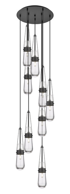 INNOVATIONS 119-452-1P-BK-G452-4CL Milan 4 Light 19 inch Multi Pendant Matte Black