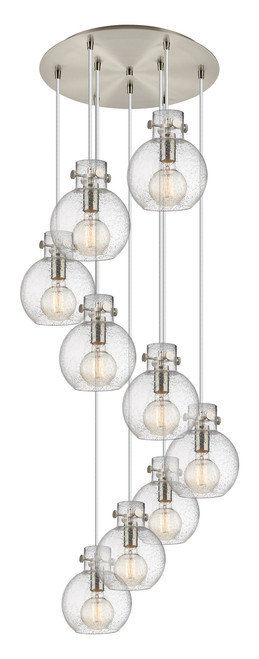 INNOVATIONS 119-410-1PS-SN-G410-8SDY Newton Sphere 4 Light 22 inch Multi Pendant Brushed Satin Nickel