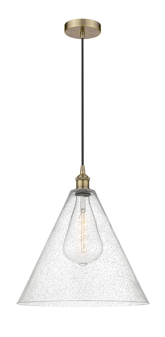 INNOVATIONS 616-1P-AB-GBC-164 Berkshire 1 16 inch Multi Pendant Antique Brass INNOVATIONS 616-1P-AB-GBC-164 Berkshire 1 16 inch Multi Pendant Antique Brass
