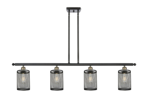 INNOVATIONS 516-4I-BAB-M18-BK Nestbrook 4 48 inch Multi Pendant Black Antique Brass