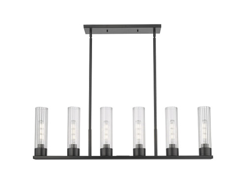 INNOVATIONS 429-6I-BK-G429-8CL Empire 6 44.25 inch Linear Pendant Matte Black INNOVATIONS 429-6I-BK-G429-8CL Empire 6 44.25 inch Linear Pendant Matte Black