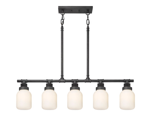 INNOVATIONS 472-5I-WZ-G472-6WH Somers 5 42.75 inch Linear Pendant Weathered Zinc