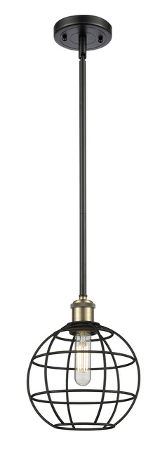 INNOVATIONS 516-1S-BAB-CE-8-BK Lake Placid 1 8 inch Multi Pendant Black Antique Brass