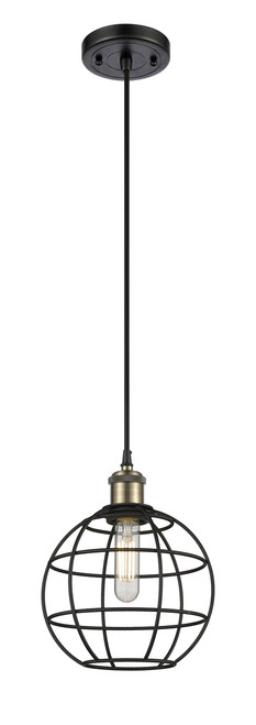 INNOVATIONS 516-1P-BAB-CE-8-BK Lake Placid 1 8 inch Multi Pendant Black Antique Brass