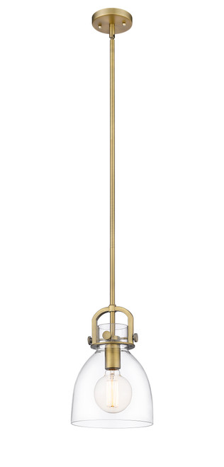 INNOVATIONS 410-1SS-BB-G412-8CL Newton Bell 1 8 inch Multi Pendant Brushed Brass