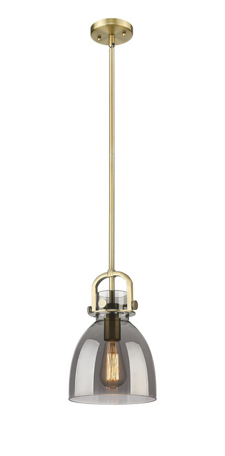 INNOVATIONS 410-1SS-BB-G412-8SM Newton Bell 1 8 inch Multi Pendant Brushed Brass