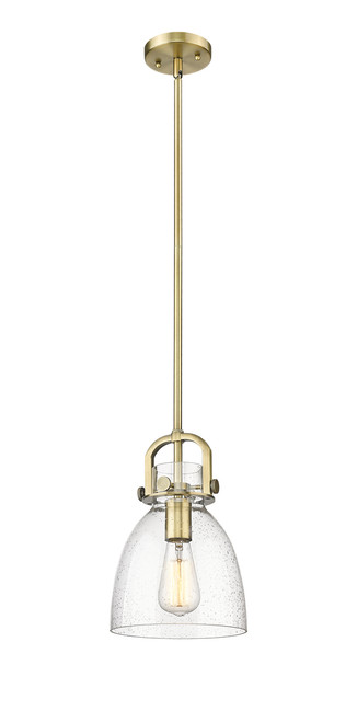 INNOVATIONS 410-1SS-BB-G412-8SDY Newton Bell 1 8 inch Multi Pendant Brushed Brass