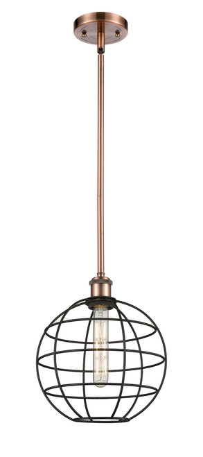 INNOVATIONS 516-1S-AC-CE-10-BK Lake Placid 1 10 inch Multi Pendant Antique Copper