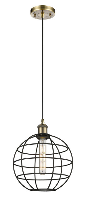 INNOVATIONS 516-1P-AB-CE-10-BK Lake Placid 1 10 inch Multi Pendant Antique Brass