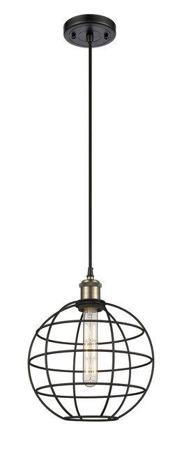 INNOVATIONS 516-1P-BAB-CE-10-BK Lake Placid 1 10 inch Multi Pendant Black Antique Brass