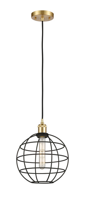 INNOVATIONS 516-1P-SG-CE-10-BK Lake Placid 1 10 inch Multi Pendant Satin Gold
