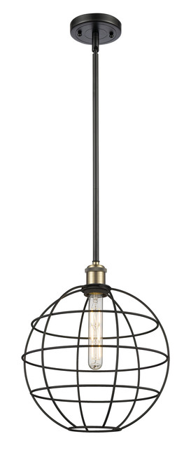 INNOVATIONS 516-1S-BAB-CE-12-BK Lake Placid 1 12 inch Multi Pendant Black Antique Brass