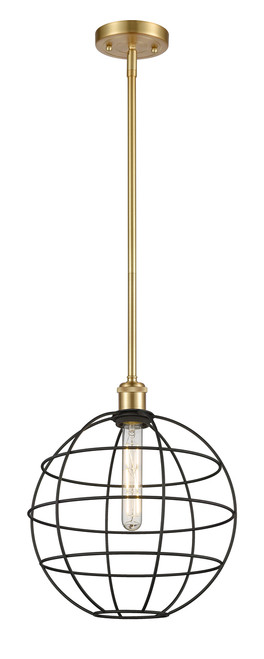 INNOVATIONS 516-1S-SG-CE-12-BK Lake Placid 1 12 inch Multi Pendant Satin Gold
