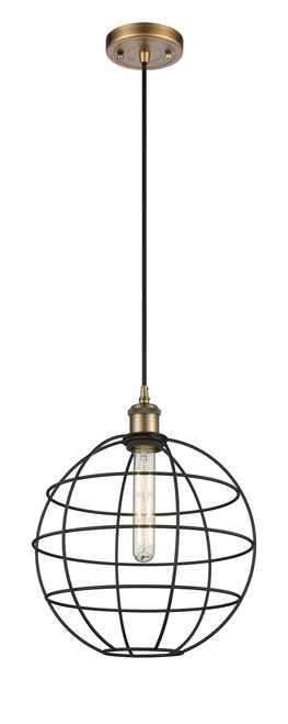 INNOVATIONS 516-1P-BB-CE-12-BK Lake Placid 1 12 inch Multi Pendant Brushed Brass INNOVATIONS 516-1P-BB-CE-12-BK Lake Placid 1 12 inch Multi Pendant Brushed Brass