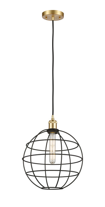 INNOVATIONS 516-1P-SG-CE-12-BK Lake Placid 1 12 inch Multi Pendant Satin Gold