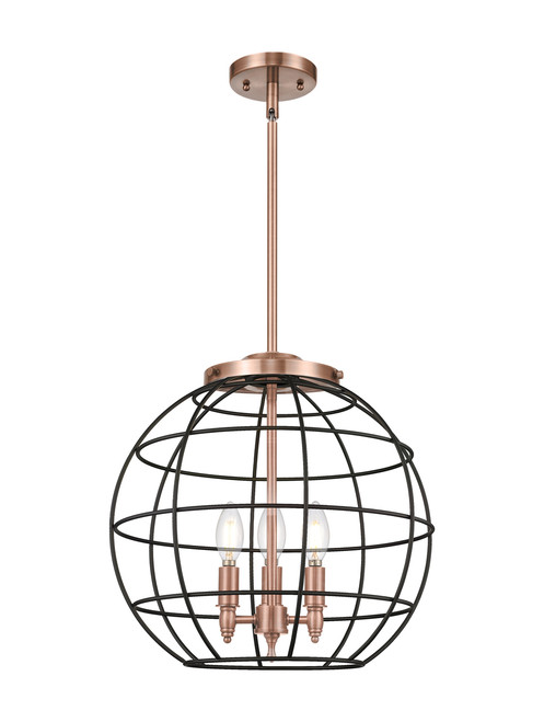 INNOVATIONS 221-3S-AC-CE-16-BK Lake Placid 3 16 inch Multi Pendant Antique Copper