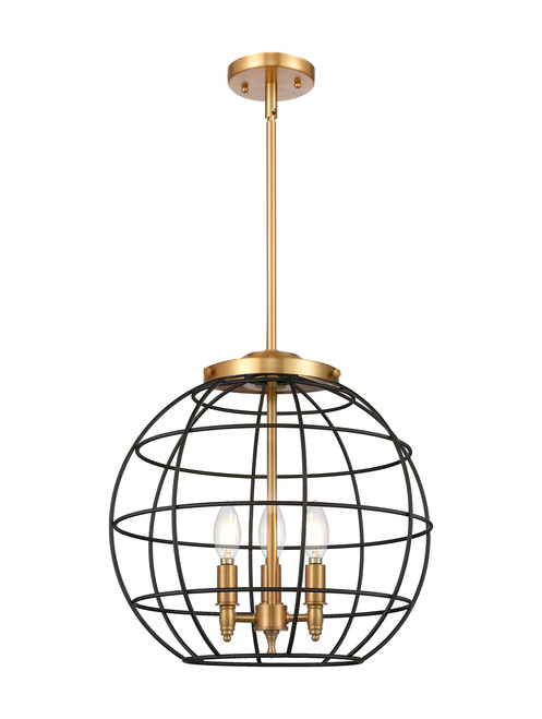 INNOVATIONS 221-3S-SG-CE-16-BK Lake Placid 3 16 inch Multi Pendant Satin Gold INNOVATIONS 221-3S-SG-CE-16-BK Lake Placid 3 16 inch Multi Pendant Satin Gold