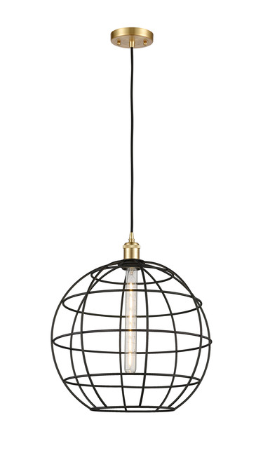 INNOVATIONS 516-1P-SG-CE-16-BK Lake Placid 1 16 inch Multi Pendant Satin Gold