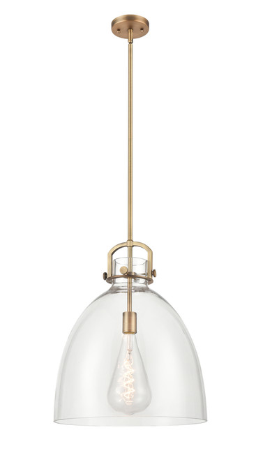 INNOVATIONS 410-1SL-BB-G412-16CL Newton Bell 1 16 inch Multi Pendant Brushed Brass