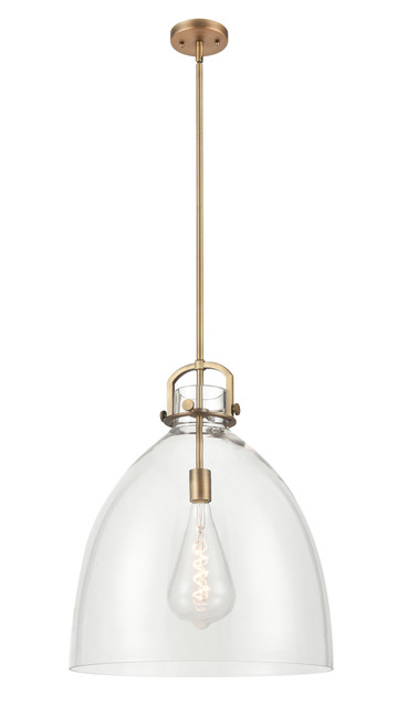 INNOVATIONS 410-1SL-BB-G412-18CL Newton Bell 1 18 inch Multi Pendant Brushed Brass