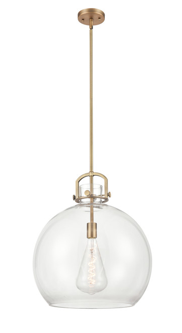 INNOVATIONS 410-1SL-BB-G410-18CL Newton Sphere 1 18 inch Multi Pendant Brushed Brass