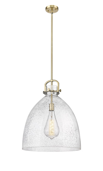 INNOVATIONS 410-1SL-BB-G412-18SDY Newton Bell 1 18 inch Multi Pendant Brushed Brass