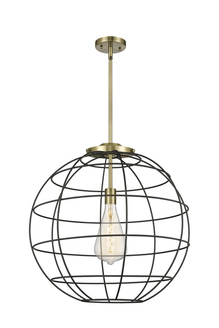 INNOVATIONS 221-1S-AB-CE-22-BK Lake Placid 1 22 inch Multi Pendant Antique Brass