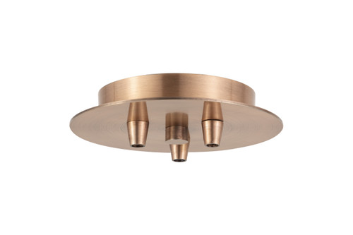 INNOVATIONS 103-AC 3 Light Round Multi Port Canopy Antique Copper