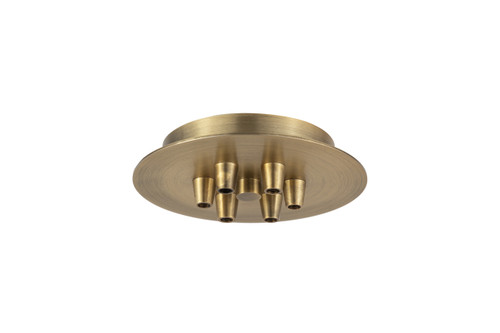 INNOVATIONS 106-BB 6 Light Round Multi Port Canopy Brushed Brass