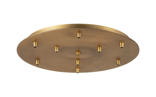 INNOVATIONS 119-BB 9 Light Round Multi Port Canopy Brushed Brass