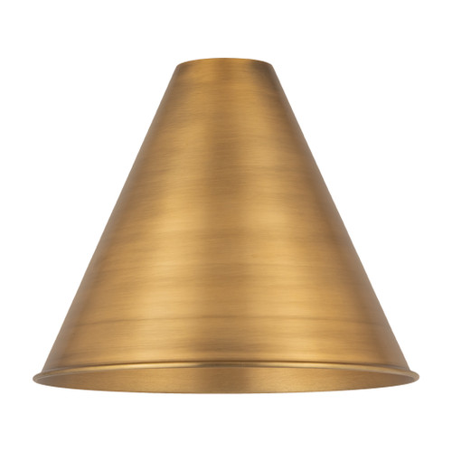 INNOVATIONS MBC-16-BB Ballston Cone Light 16 inch Brushed Brass Metal Shade